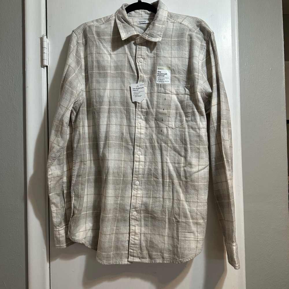 New Men’s Flannel Shirt by Sonoma sz L